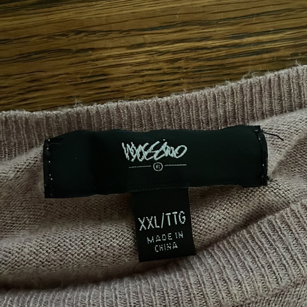Mossimo XXL mauve women’s basic crew neck sweater with banded waist - Picture 4 of 7